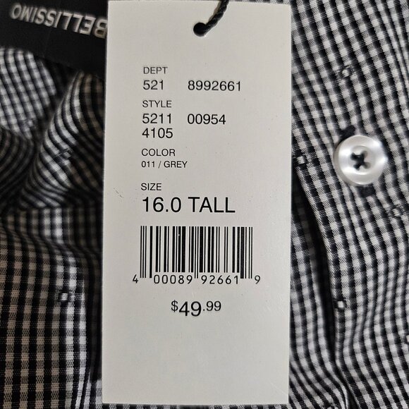 Bellissimo Men's Long Sleeve Dress Shirt - Size L Tall - Picture 8 of 8